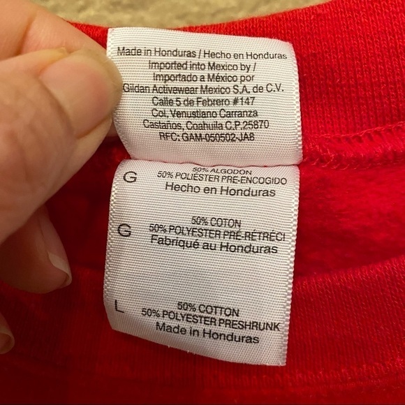 Gildan CHRISTMAS Red Graphic Sweatshirt Size Large-Unisex - Picture 6 of 7